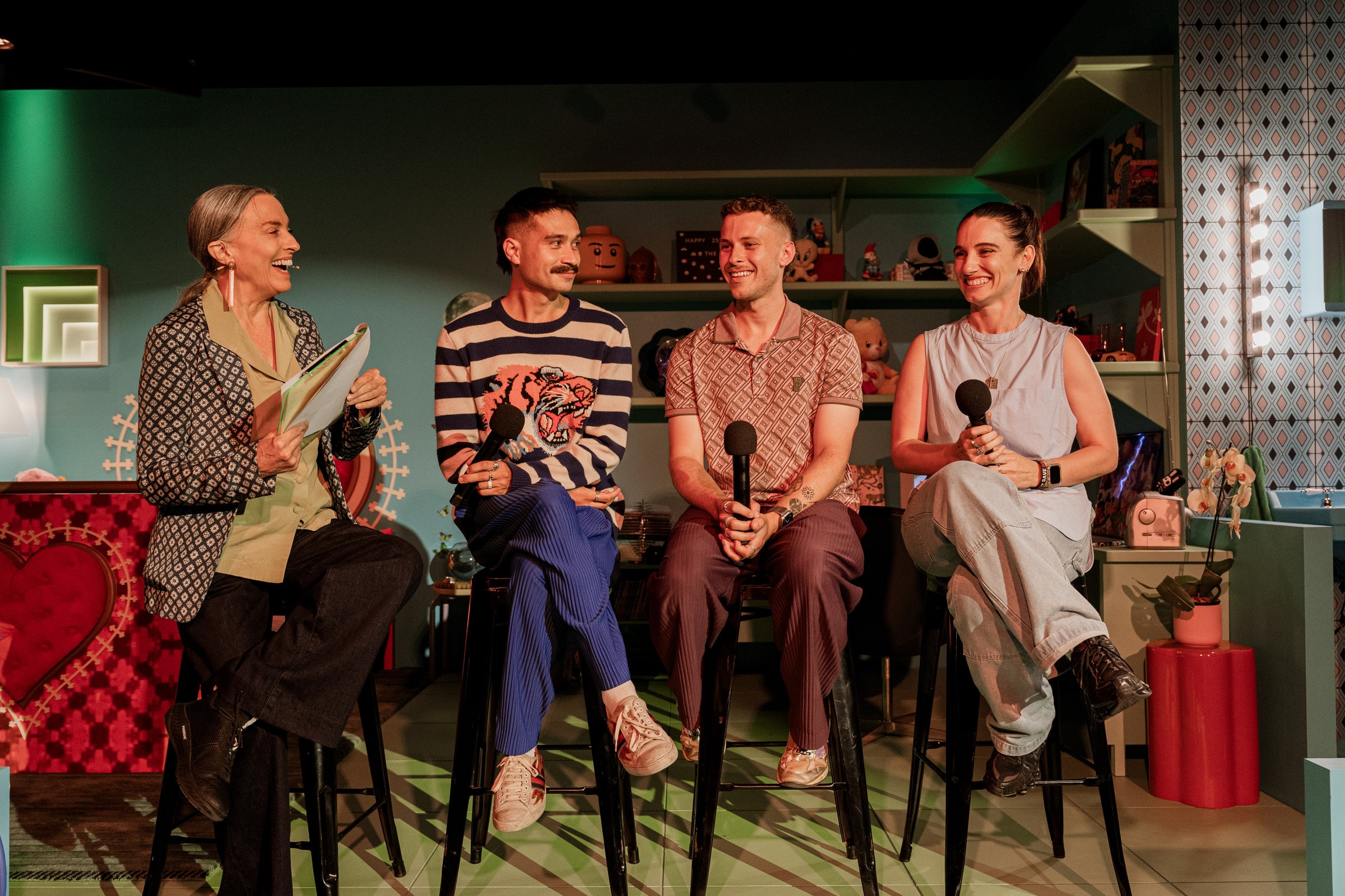 The sold-out panel on stage in the pop-up